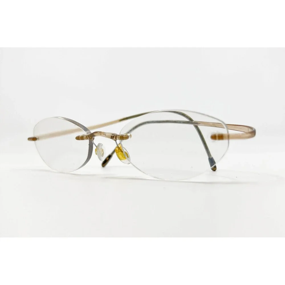 Silhouette Eyeglasses Unisex Gold Rimless Minimalist Austria 7534 6050 140